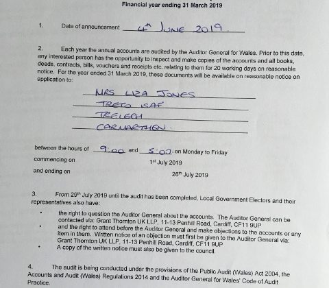 Notice of appointment
